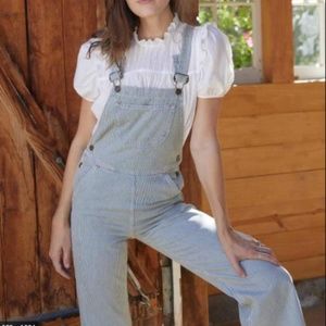 Christy Dawn Billy Overalls in Engineer Stripe!